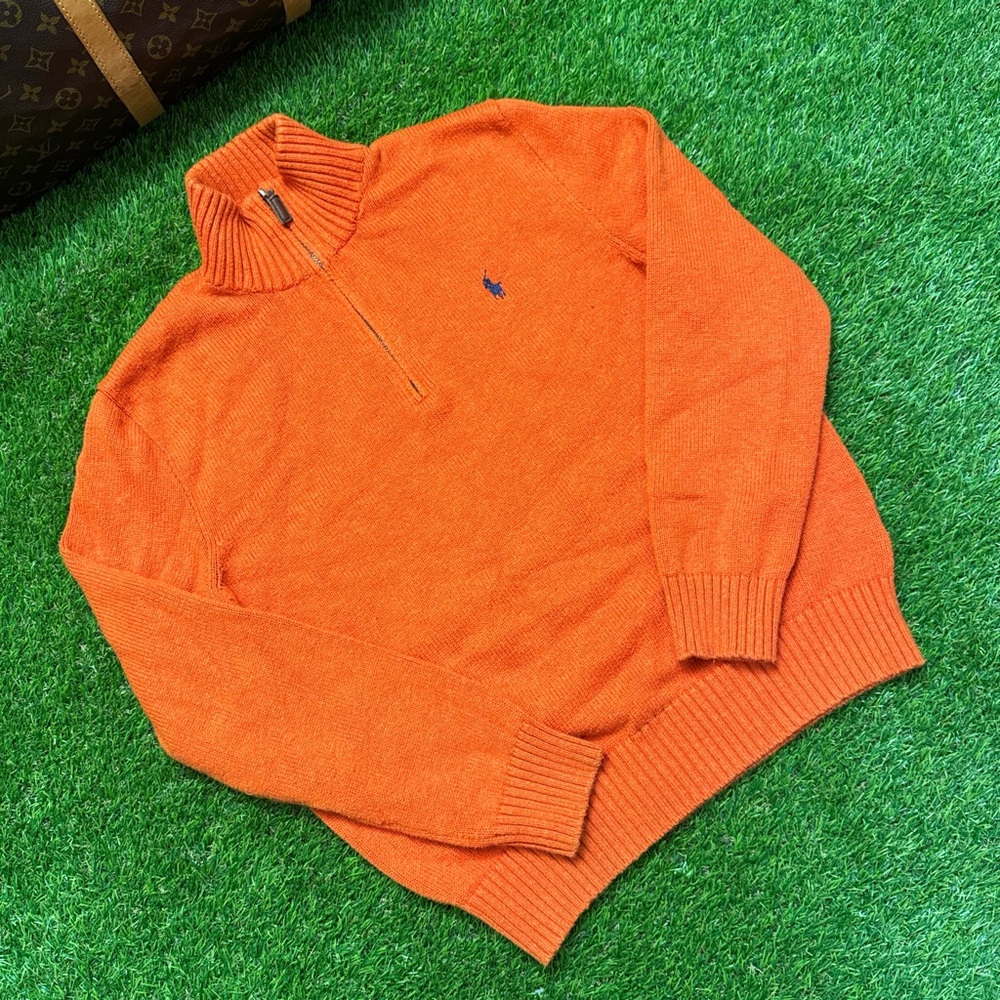 Polo by Ralph Lauren Orange Zip Up Sweater
